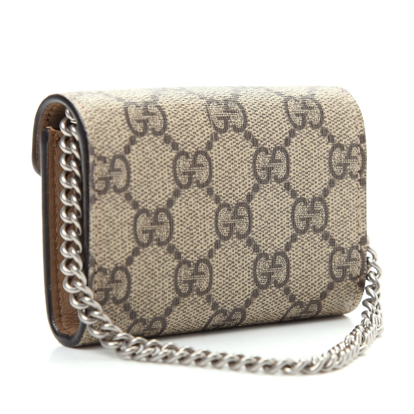 GG Supreme Monogram Dionysus Coin Purse Taupe