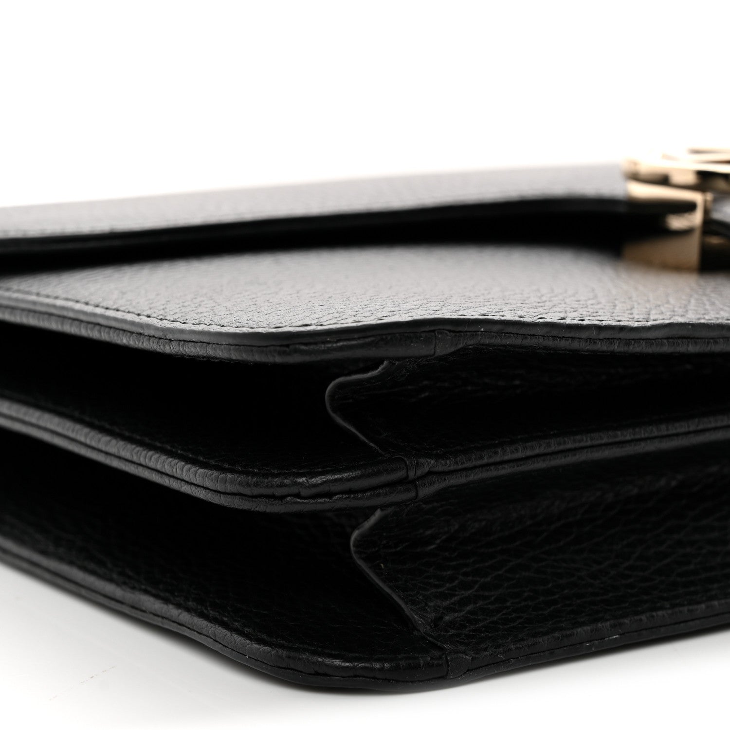 Gucci Dollar Calfskin Interlocking G Shoulder Bag Black 1917827