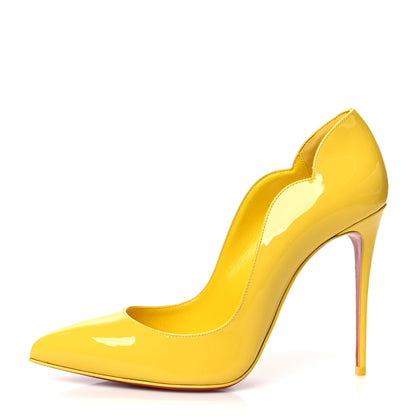 Christian Louboutin Patent Hot Chick 100 Pumps 39 Citrus 1 of 7