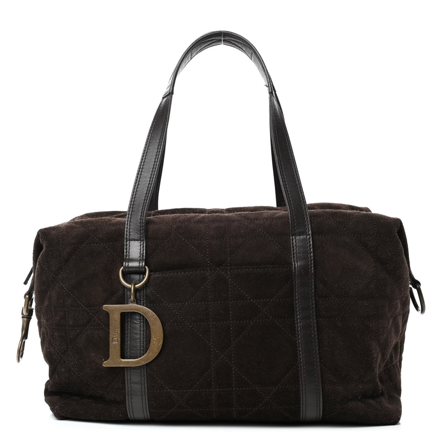 Suede Calfskin Cannage Boston Brown