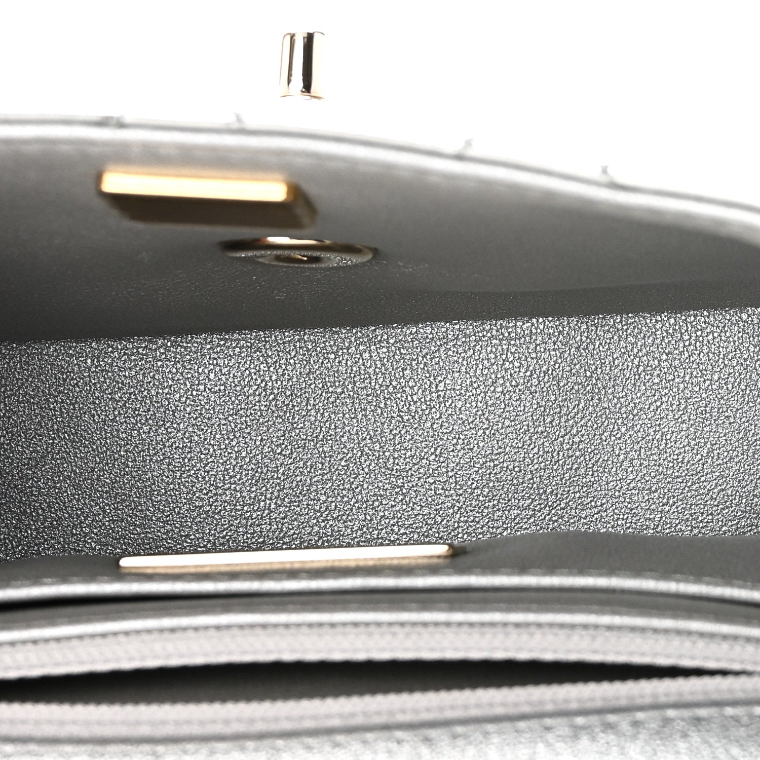 Chanel Mirror Calfskin Metallic Calfskin Quilted Hollywood Boulevard Mini Flap With Star Coin Purse Silver 5 of 11