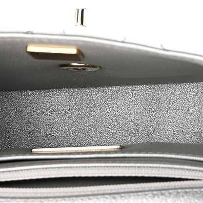Chanel Mirror Calfskin Metallic Calfskin Quilted Hollywood Boulevard Mini Flap With Star Coin Purse Silver 5 of 11