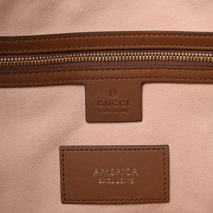 Gucci Soft GG Supreme Monogram Blind For Love Embroidered Medium Crossbody Tote Beige Tuscany Multicolor 7 of 11