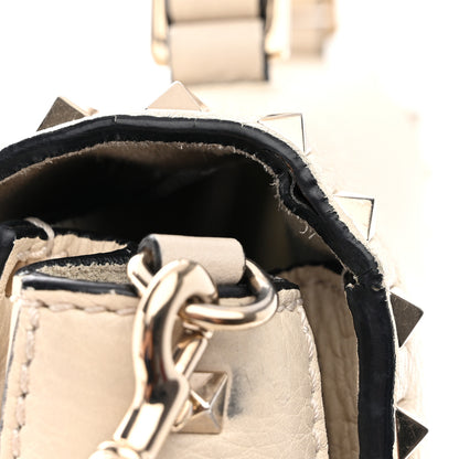Valentino Garavani Grained Calfskin Rockstud Top Handle Flap Shoulder Bag Light Ivory 18 of 20
