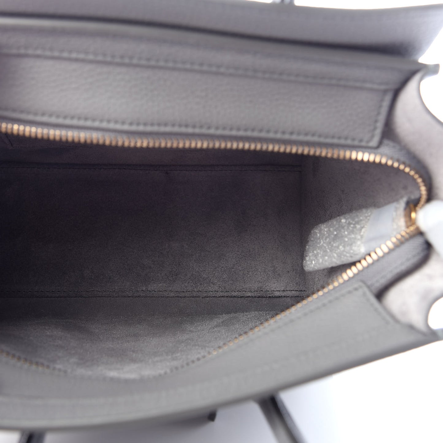 Drummed Calfskin Nano Luggage Kohl