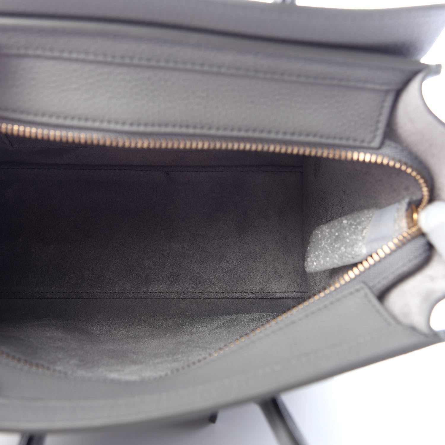 Celine Drummed Calfskin Nano Luggage Kohl 5 of 11