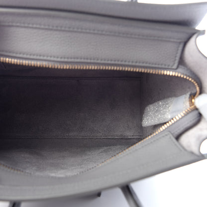 Celine Drummed Calfskin Nano Luggage Kohl 5 of 11
