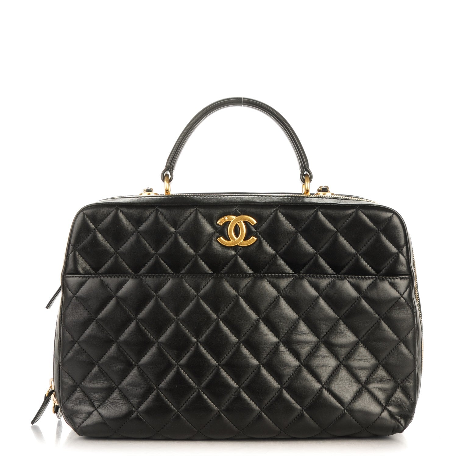 Chanel Lambskin Quilted Trendy CC Bowling Bag Black 1 of 8
