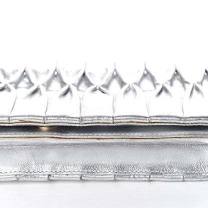 Chanel Metallic Lambskin Chain Clutch Silver 10 of 19