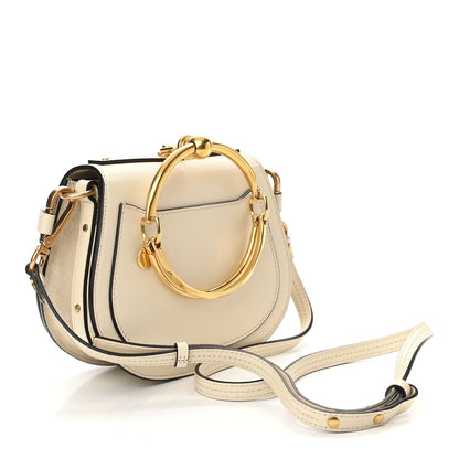 Chloe Calfskin Suede Small Nile Bracelet Bag Off White 3 of 10