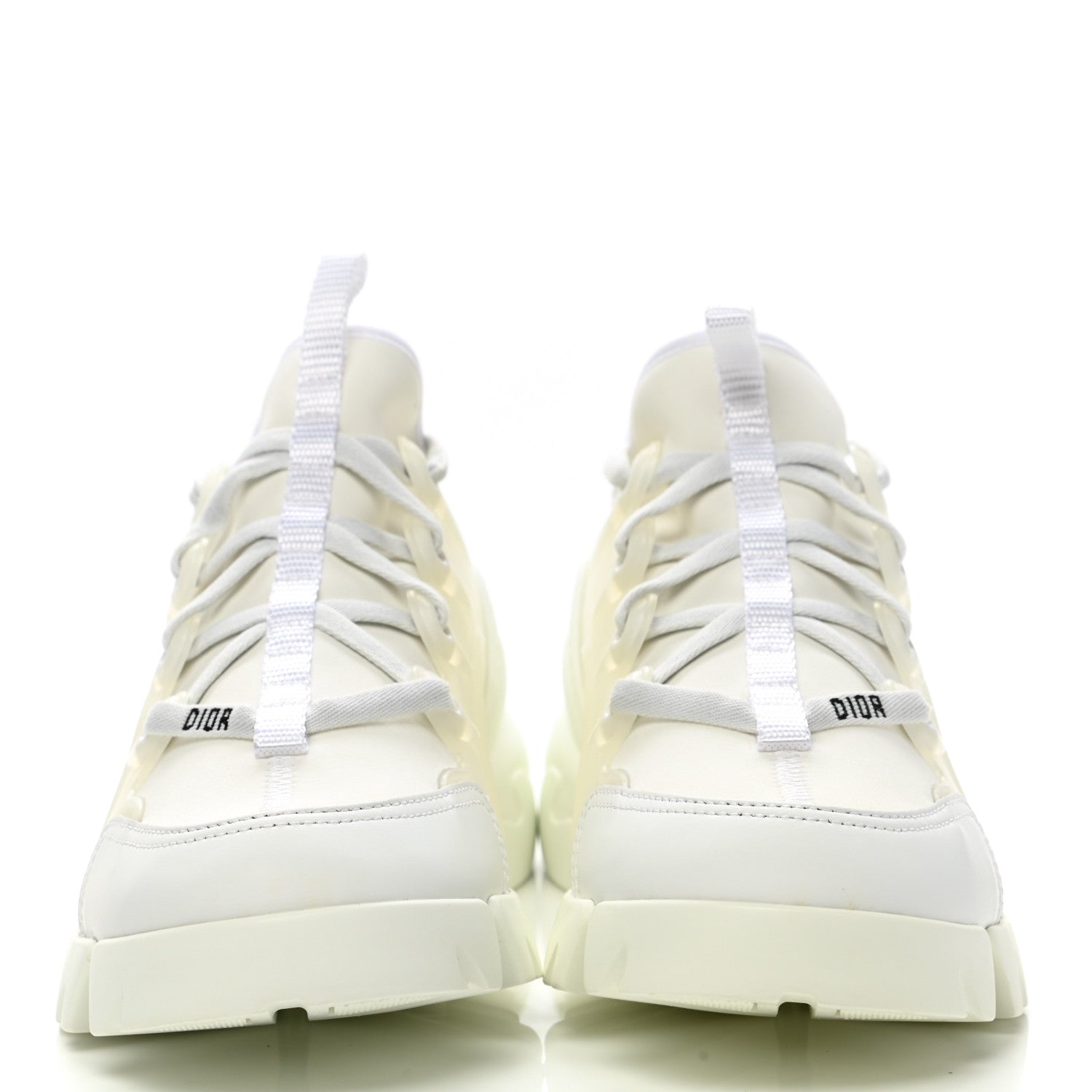 Christian Dior Technical Fabric Rubber Womens D-Connect Sneakers 36.5 White 2 of 9