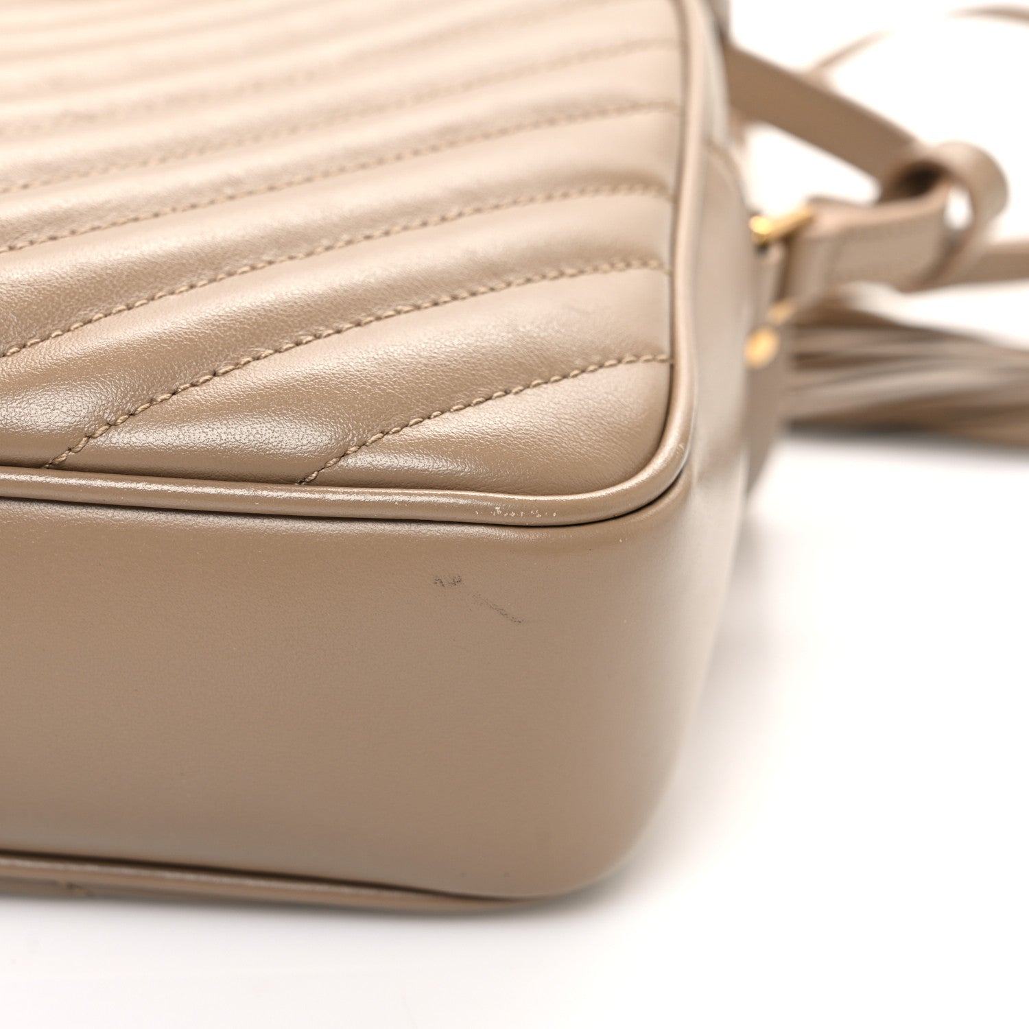 Saint Laurent Calfskin Matelasse Monogram Lou Camera Bag Dark Latte 11 of 11