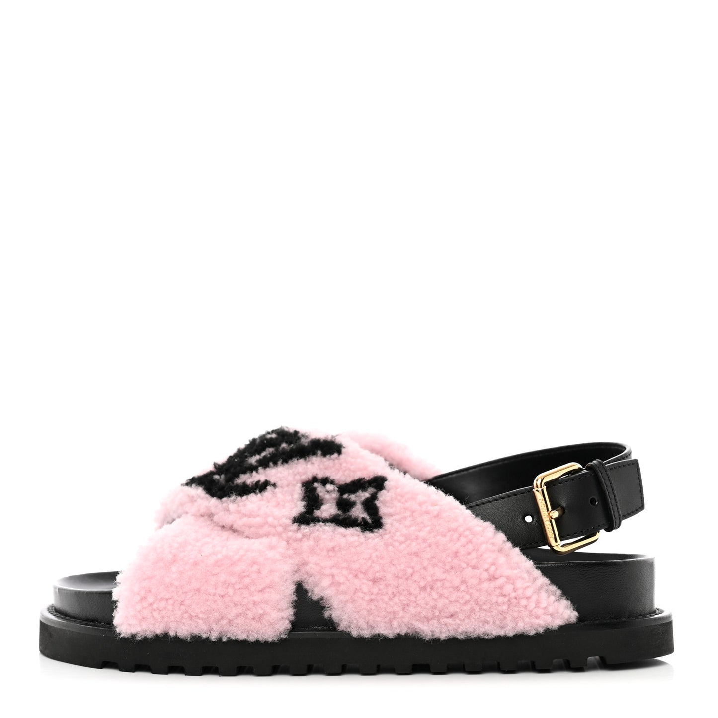 Shearling Paseo Sandals 38.5 Pink