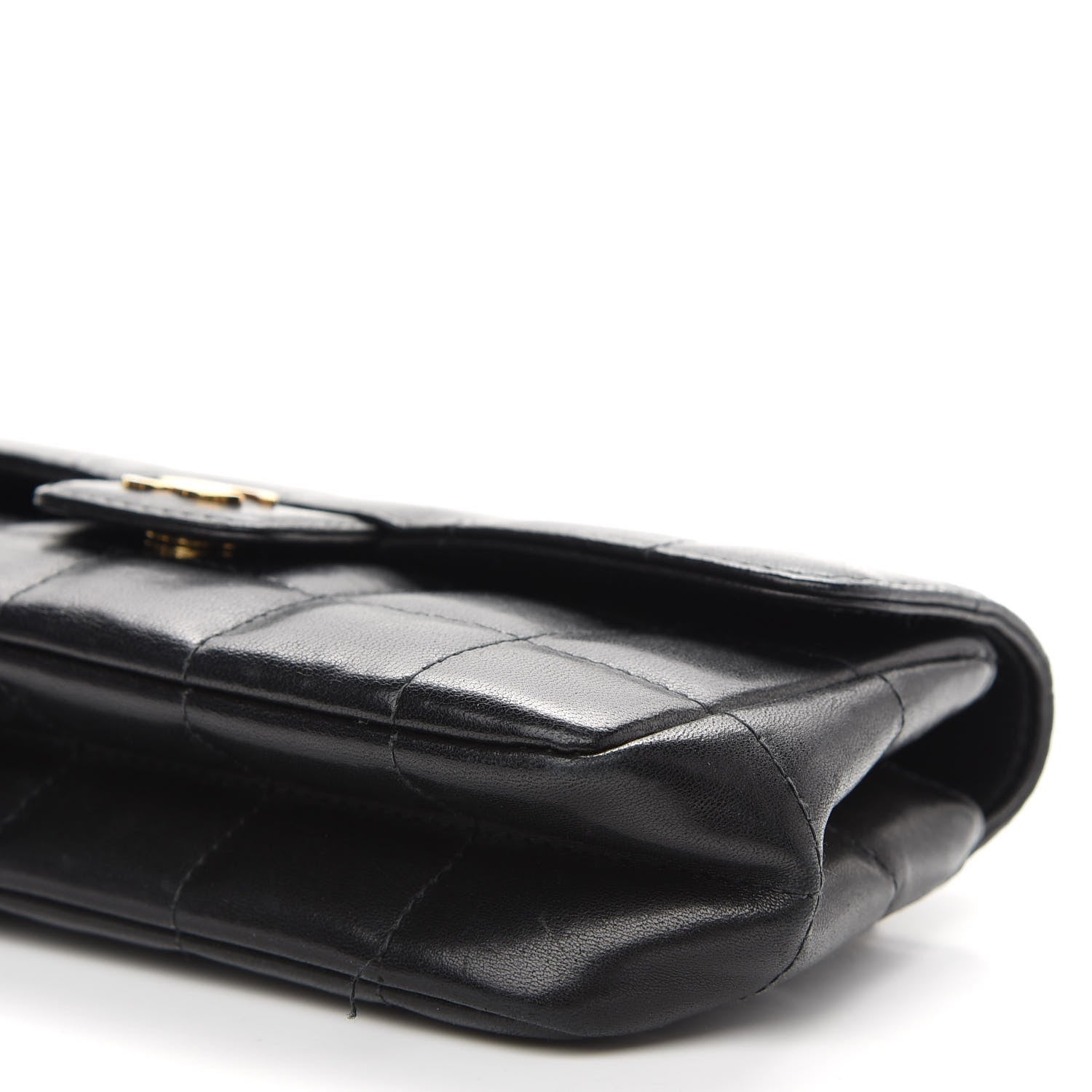Chanel Lambskin Quilted Mini Chocolate Bar Camellia Flap Black 6 of 10