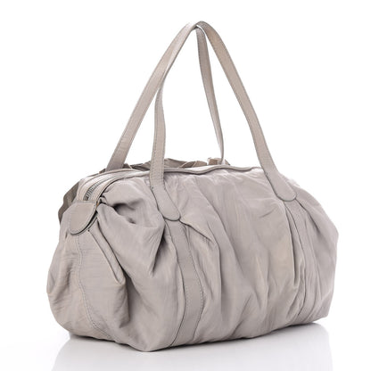Valentino Garavani Lambskin Petale Tote Light Grey 3 of 9