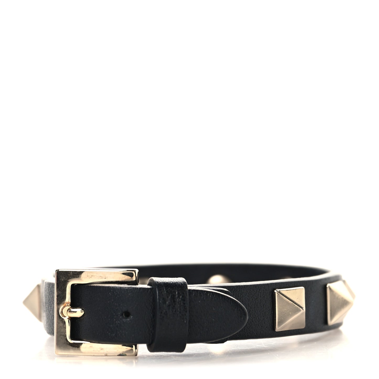 Vitello Rockstud Bracelet Black