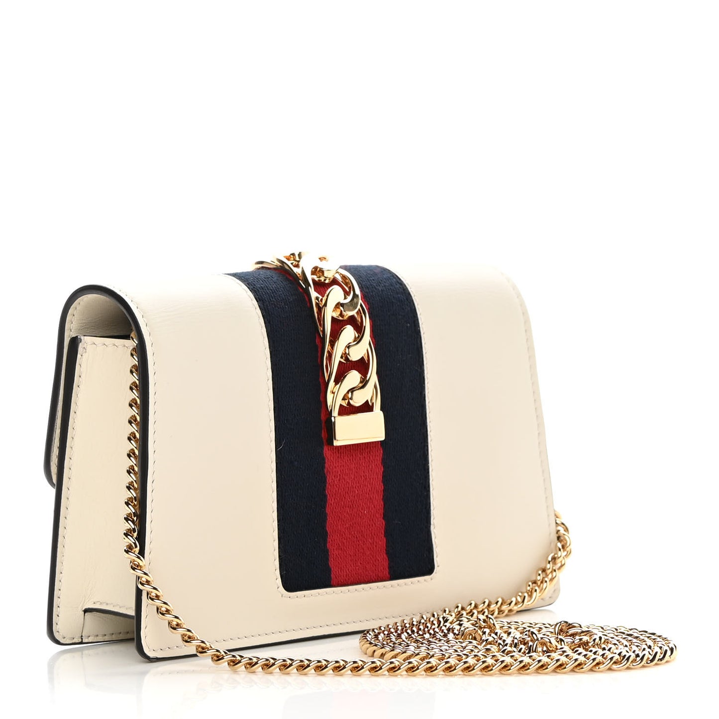 Calfskin Super Mini Sylvie Chain Shoulder Bag White