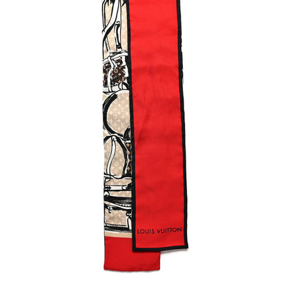 Louis Vuitton Silk Monogram Trunks Bandeau Brown 2 of 6