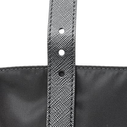 Prada Re-Nylon Vela Saffiano Pocket Double Buckle Messenger Shoulder Bag Black 11 of 11