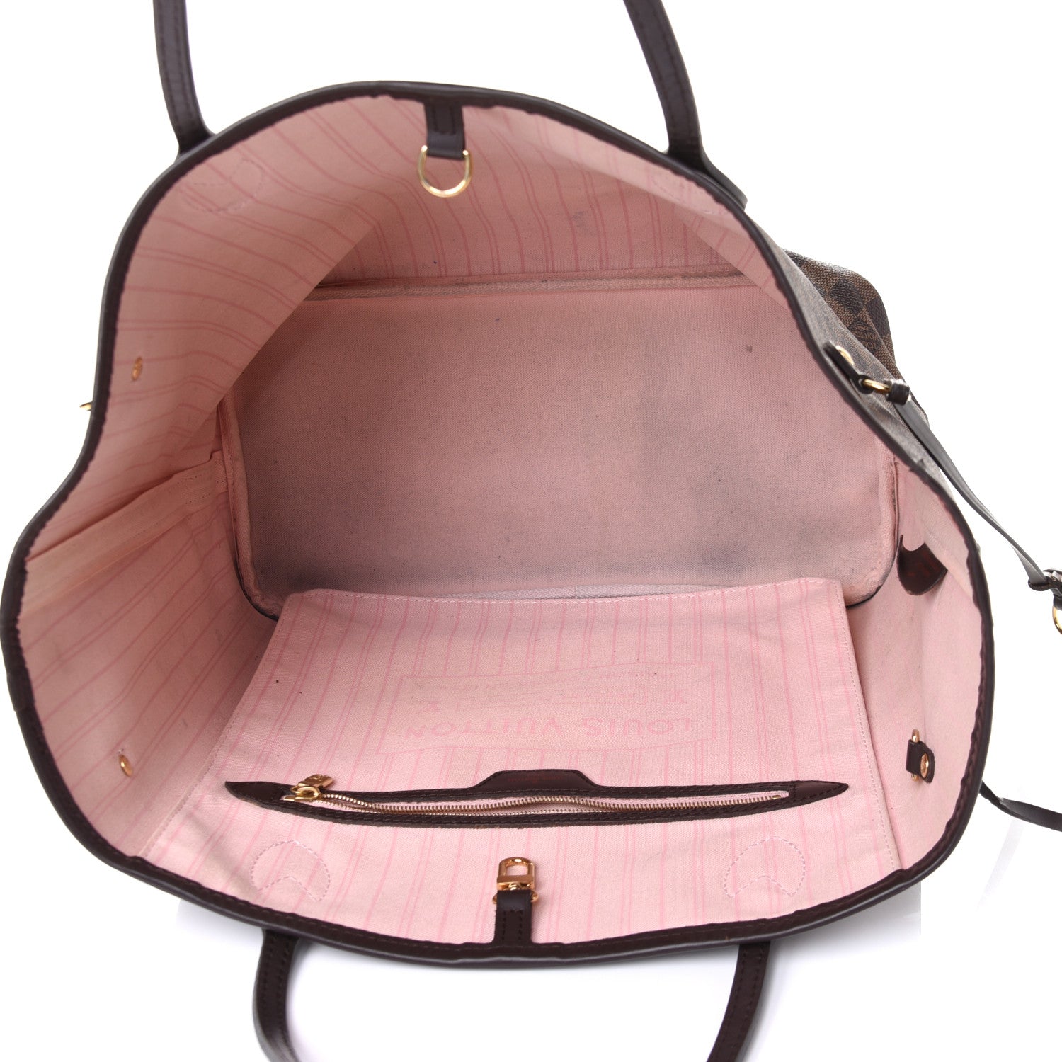Louis Vuitton Damier Ebene Neo Neverfull MM Rose Ballerine 8 of 8
