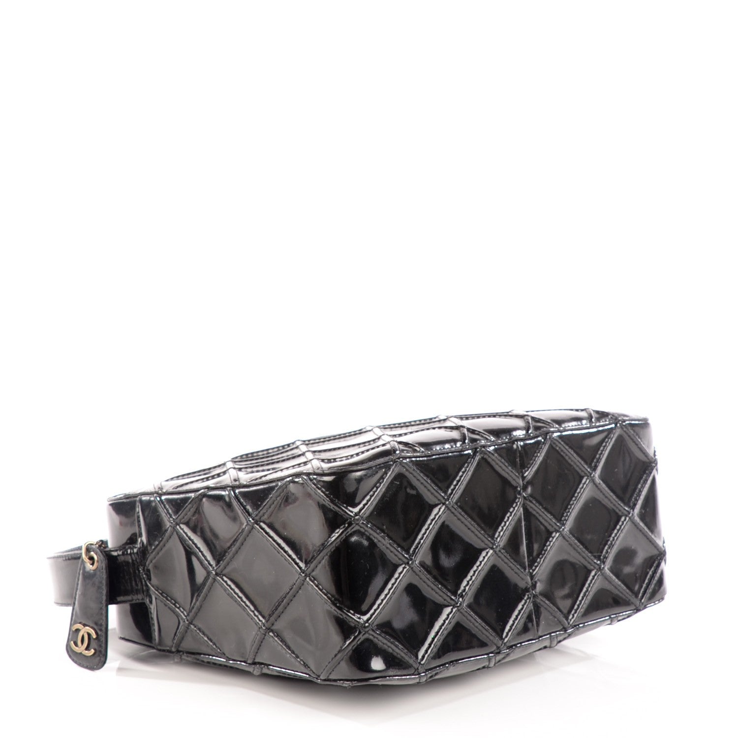 Chanel Patent Diamond Stitch Shoulder Bag Black 4 of 8