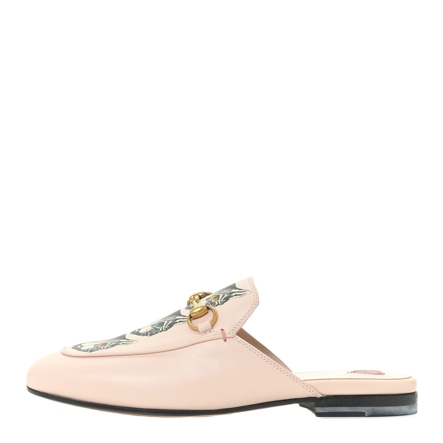Calfskin Mystic Cat Womens Princetown Slippers 35 Mill Pink Multicolor
