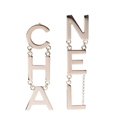 Chanel Metal Cha-Nel Logo Drop Earrings Gold 1 of 5