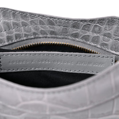 Balenciaga Calfskin Crocodile Embossed Gold Metallic Edge Hardware Mini City Haussmannien 7 of 12