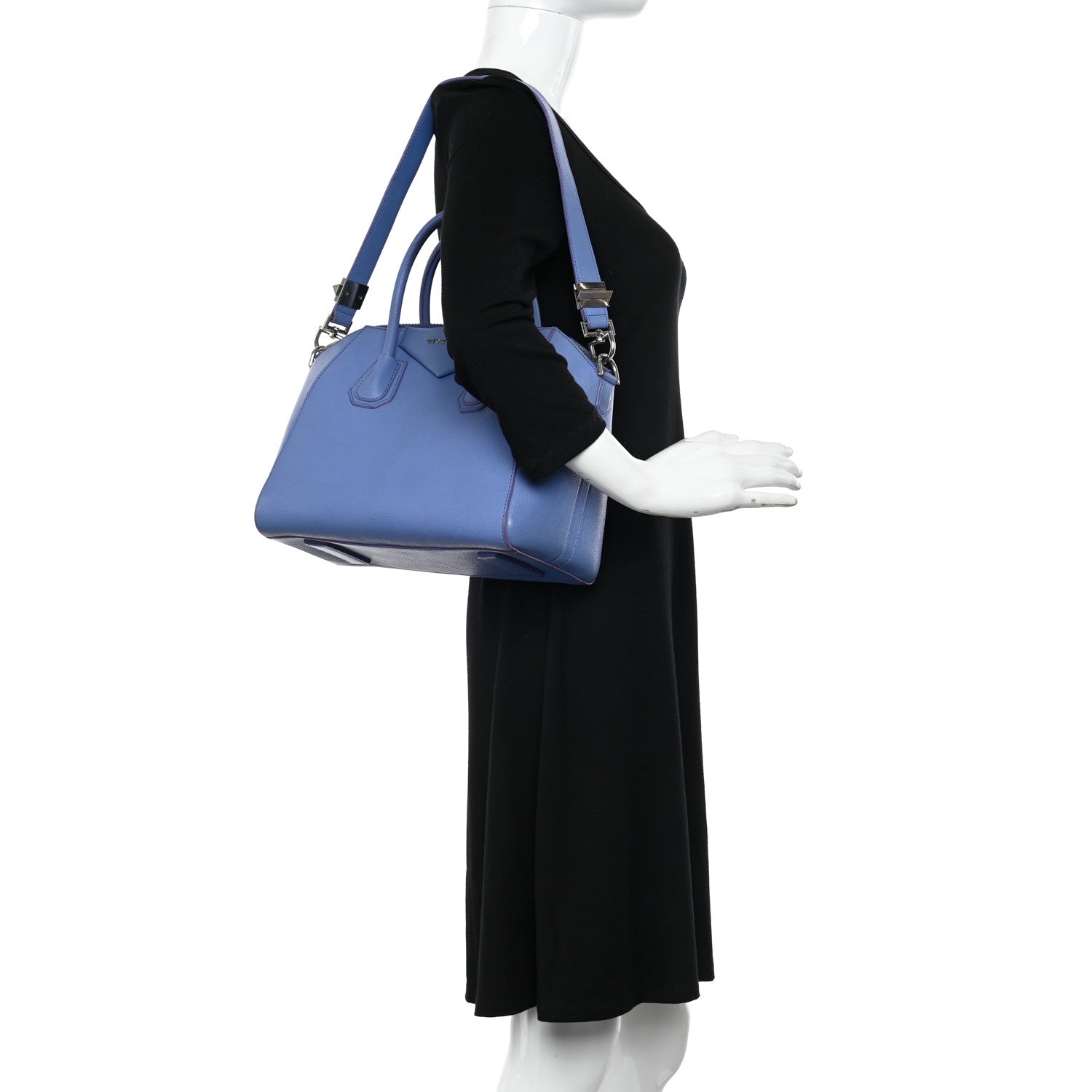 Givenchy Sugar Goatskin Small Antigona Blue 2 of 15