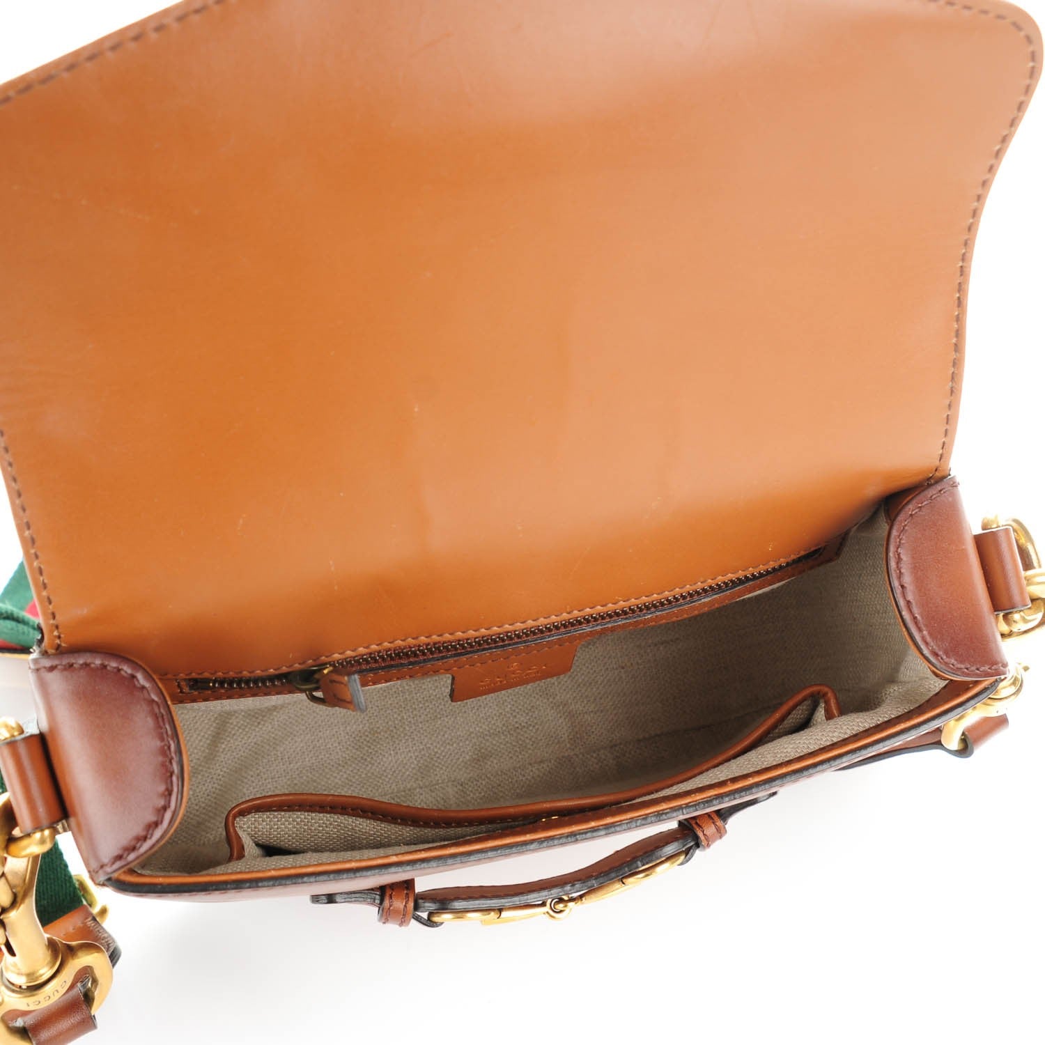 Gucci Calfskin Medium Lady Web Shoulder Bag Cuir 5 of 9
