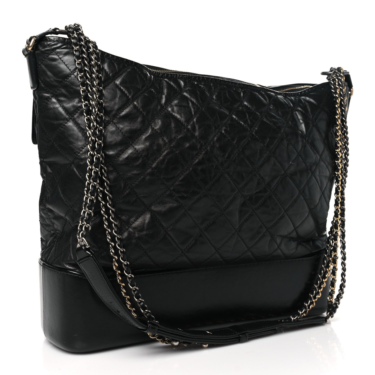 Chanel Aged Calfskin Quilted Maxi Gabrielle Hobo Black 3 of 11