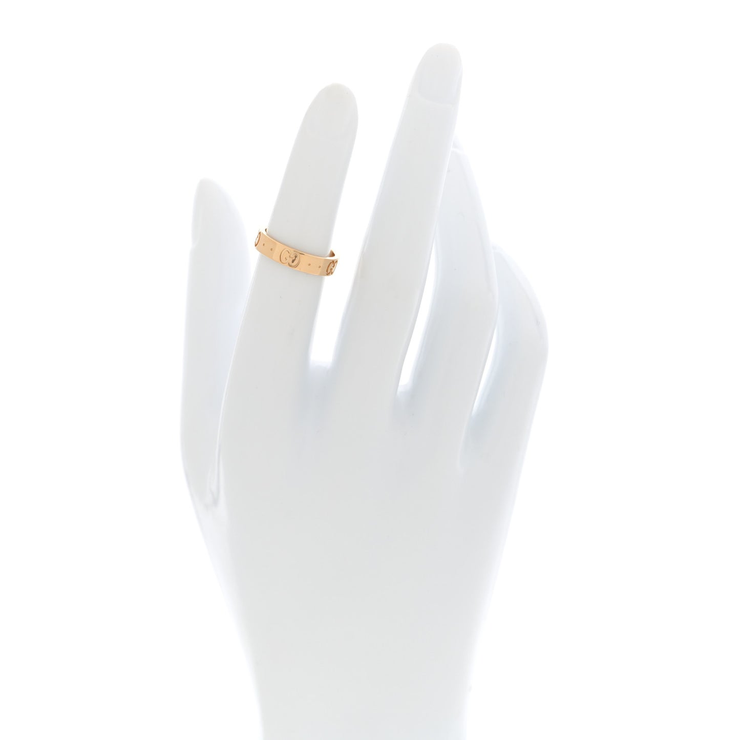 18K Yellow Gold 4mm Icon Thin Band Ring 48 4.5