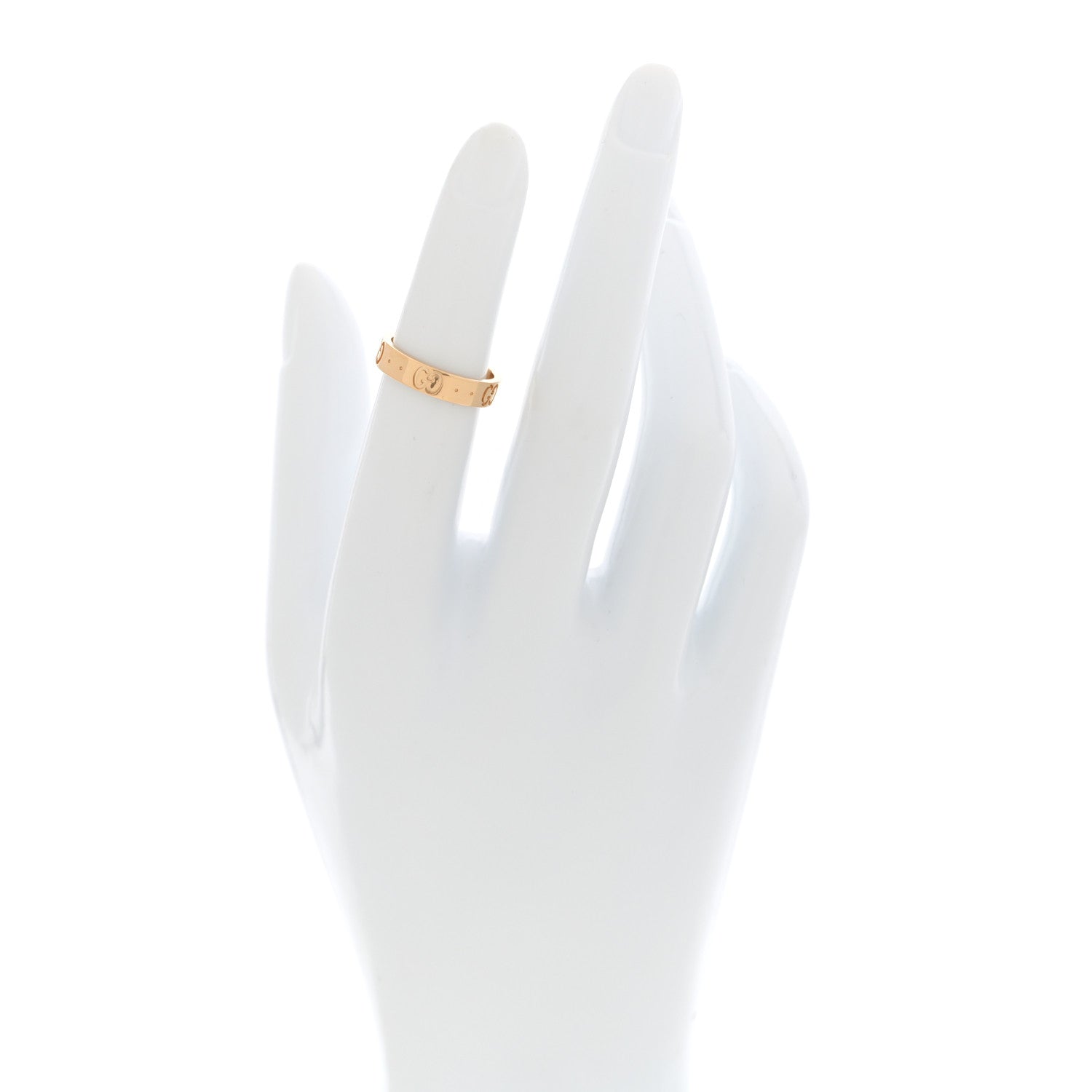 Gucci 18K Yellow Gold 4mm Icon Thin Band Ring 48 4.5 2 of 4