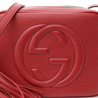Gucci Pebbled Calfskin Small Soho Disco Bag Vibrant Red 8 of 10