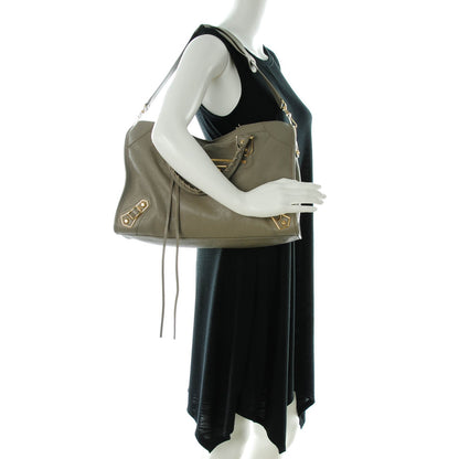 Balenciaga Chevre Gold Metallic Edge Hardware City Gris Taupe 2 of 7