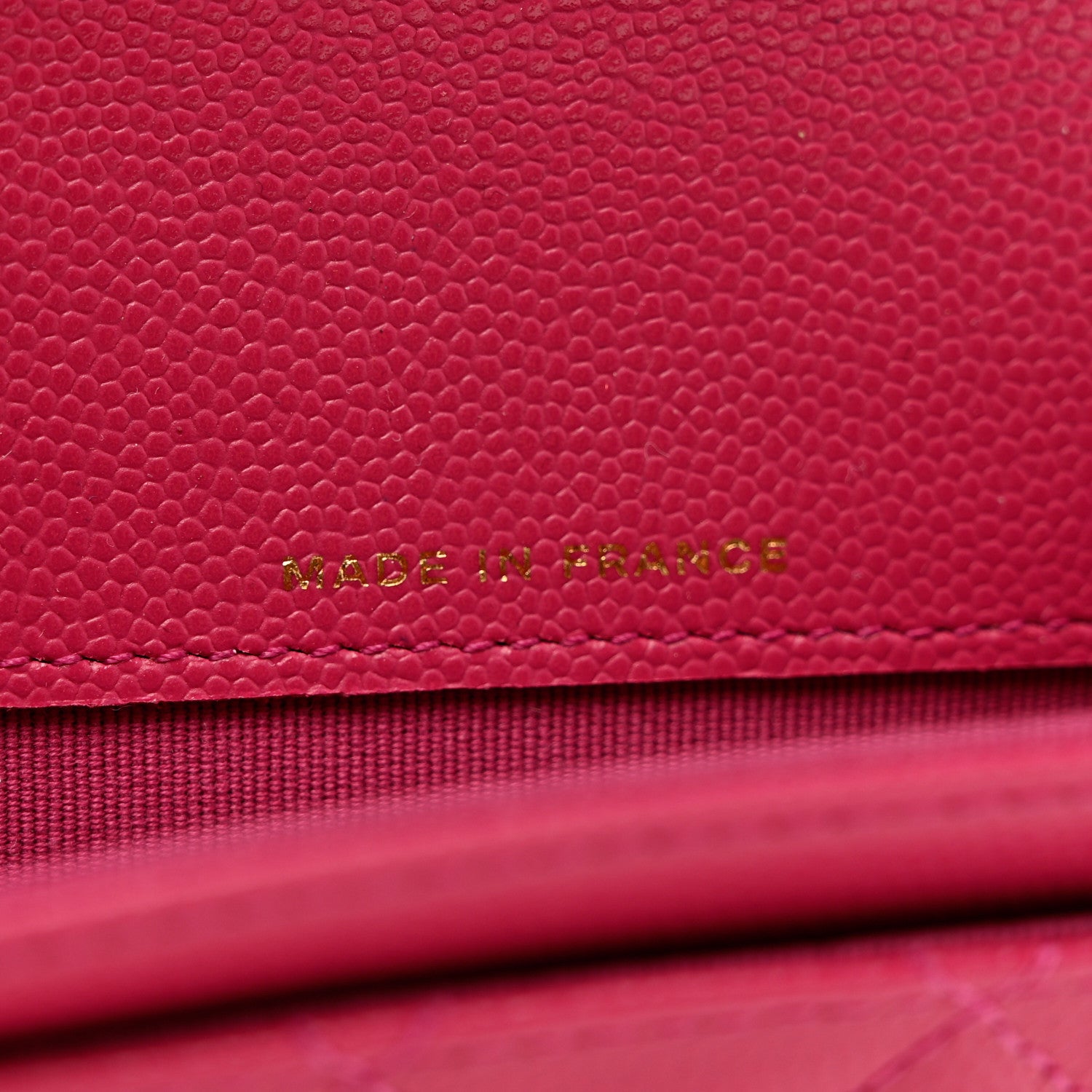 Chanel Caviar Quilted Flap Card Holder Wallet Dark Pink 6 of 9