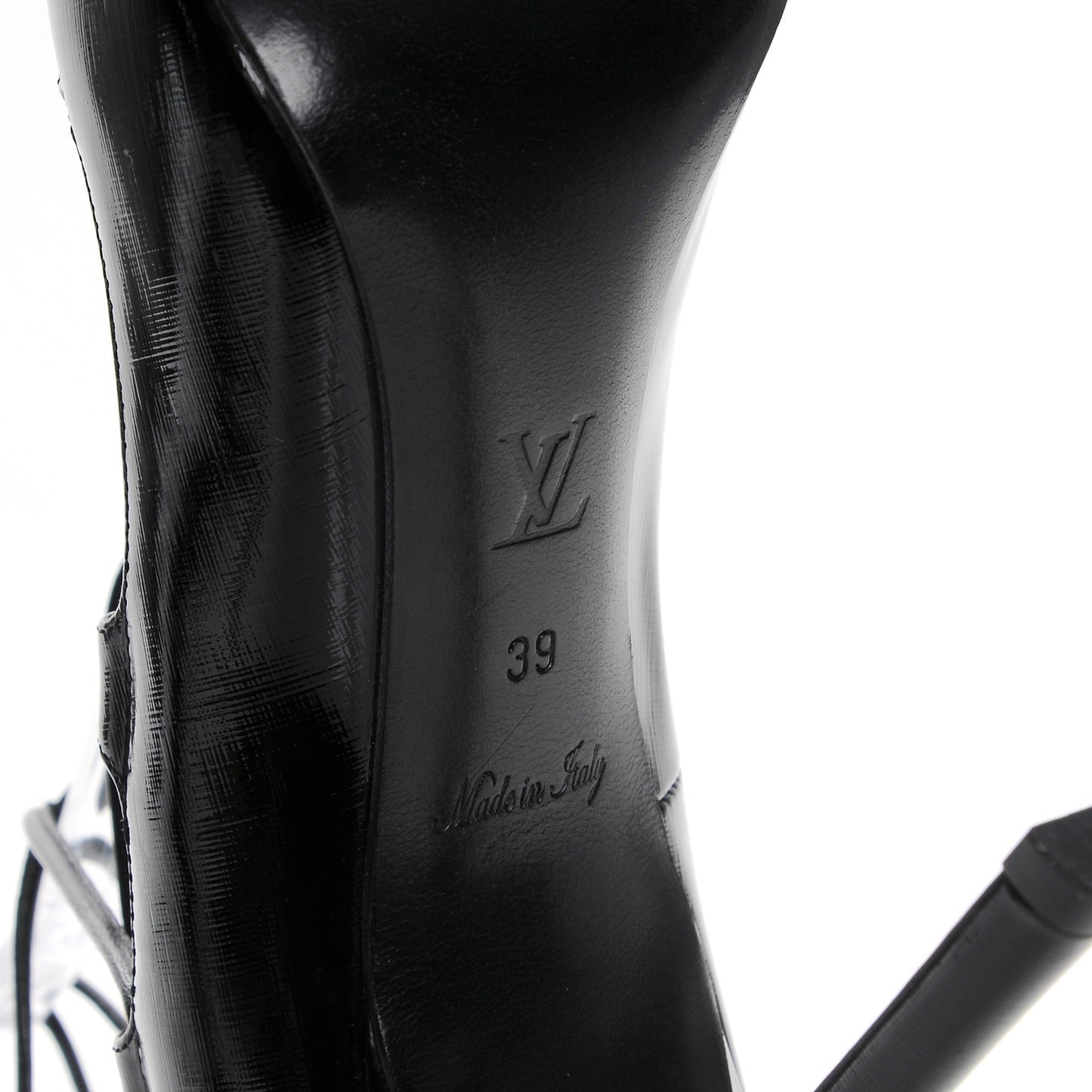Patent Calfskin Cover Girl Pumps 39 Black