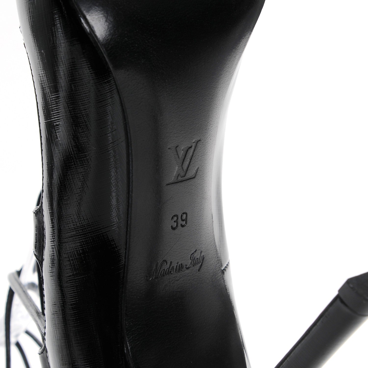 Louis Vuitton Patent Calfskin Cover Girl Pumps 39 Black 6 of 8