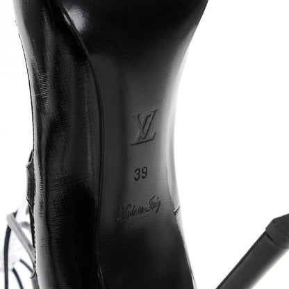 Louis Vuitton Patent Calfskin Cover Girl Pumps 39 Black 6 of 8