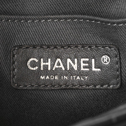 Chanel Glazed Crackled Calfskin Quilted CC Crossbody Black 6 of 10