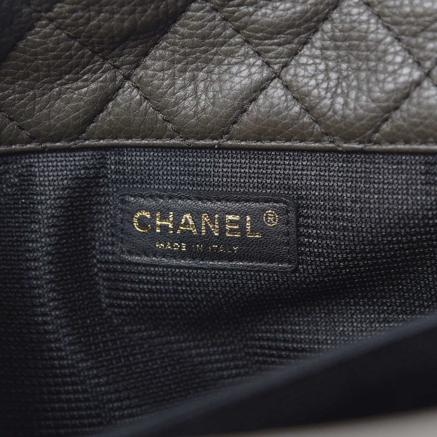 Chanel Metallized Calfskin Quilted XXL Travel Flap Bag Khaki 6 of 11