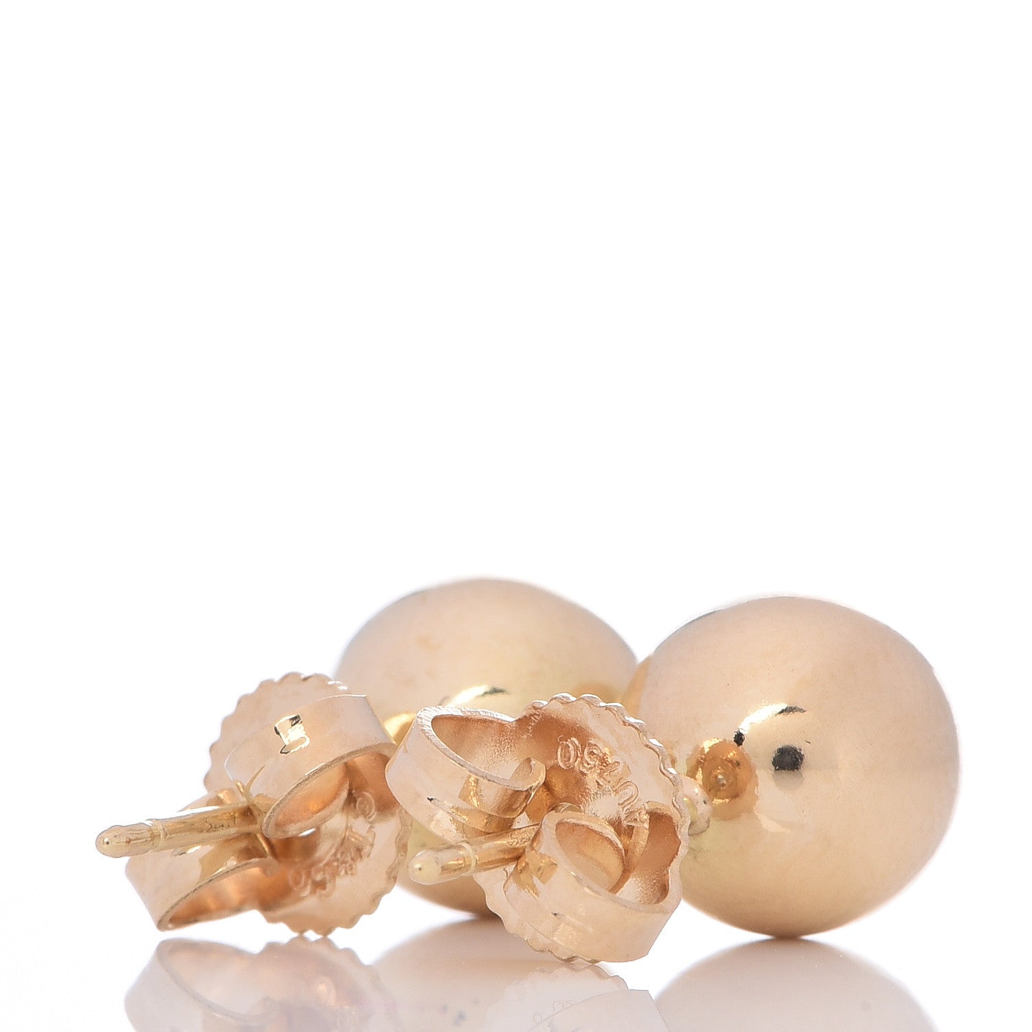 Tiffany 18K Yellow Gold 8mm HardWear Ball Earrings 3 of 5