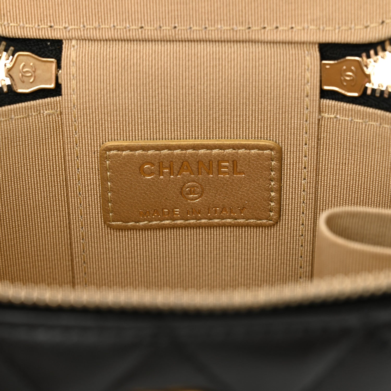 Chanel Lambskin Quilted Mini Pearl Crush Vanity Case With Chain Black 6 of 12