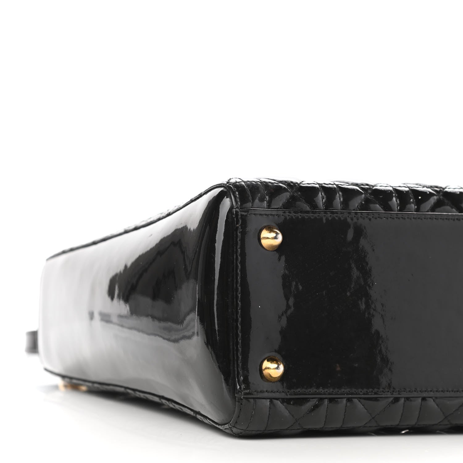 Christian Dior Patent Cannage Large Lady Dior Black 9 of 11
