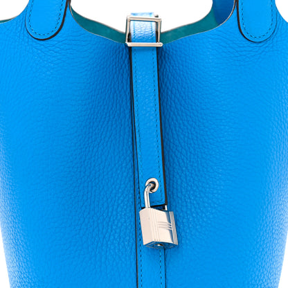 Hermes Taurillon Clemence Picotin Lock 18 PM Bleu Zanzibar 8 of 10