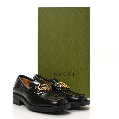 Gucci Calfskin Interlocking G Loafers 36.5 Black 8 of 8