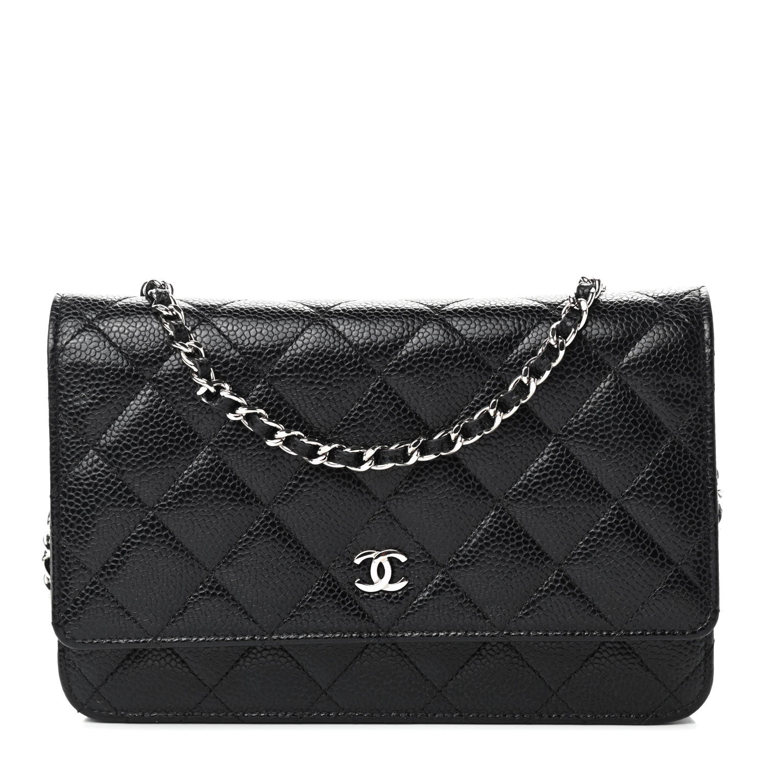 Chanel Caviar Quilted Wallet On Chain WOC Black 1 of 10