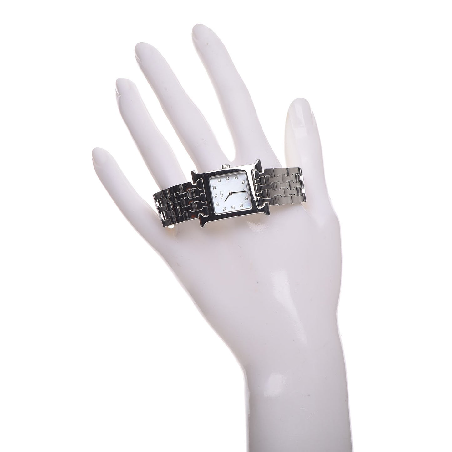 Stainless Steel Diamond Mother of Pearl 21mm Heure H Hour Quartz Watch