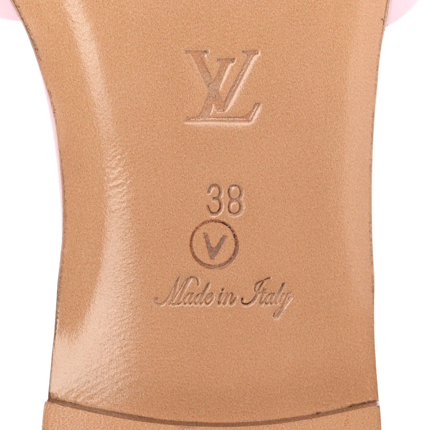 Louis Vuitton Lambskin Embossed Monogram Revival Flat Mules 38 Rose Clair 6 of 8