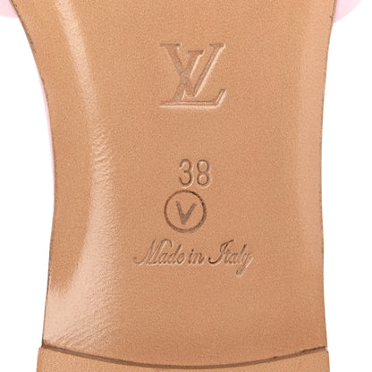 Louis Vuitton Lambskin Embossed Monogram Revival Flat Mules 38 Rose Clair 6 of 8